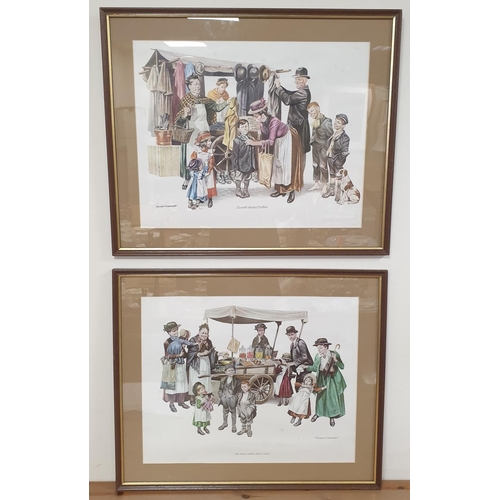 172 - Pair of Framed Ronald Embleton Prints, H:53 x W:63cm