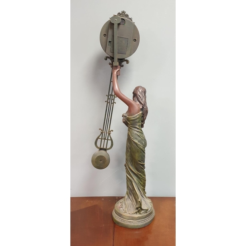 174 - Swing Arm Statue Clock Juliana Clock, Height 80cm (Battery Operated)