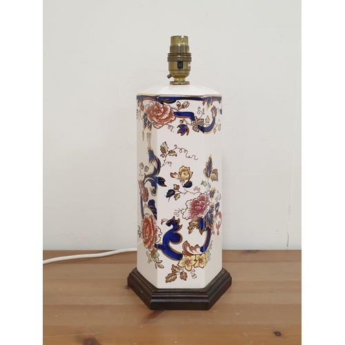 175 - A Mason's Ironstone Mandalay Table Lamp and Shade, Height 35cm