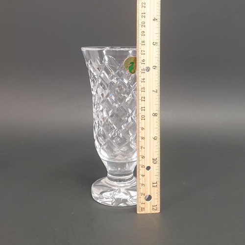 181 - Waterford Crystal Vase (H:17.5cm) and Colleen Compote/Bonbon Dish (H:11 x D:16cm)