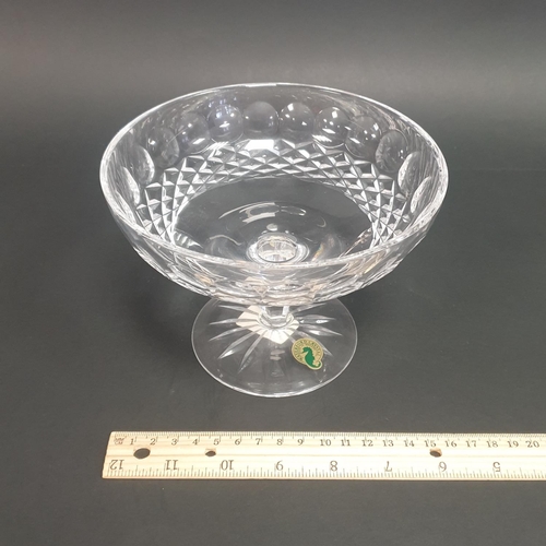 181 - Waterford Crystal Vase (H:17.5cm) and Colleen Compote/Bonbon Dish (H:11 x D:16cm)