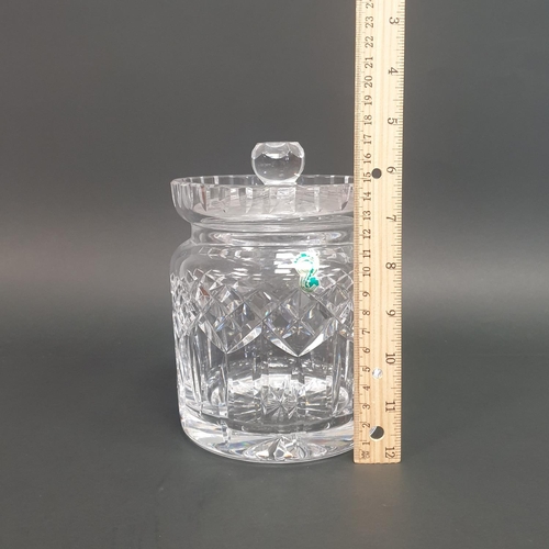 183 - Waterford Crystal Biscuit Barrell, Height 18cm x Diameter 13cm