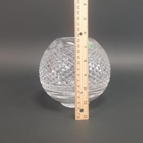 185 - Waterford Crystal Glandore Rose Bowl, Height 15cm x Diameter 15cm