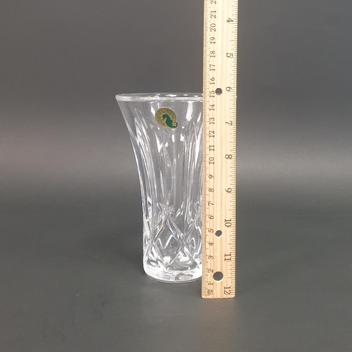 186 - Waterford Crystal Vase (H:15 x D:10.5cm) and Bowl (H:8 x D:17cm)