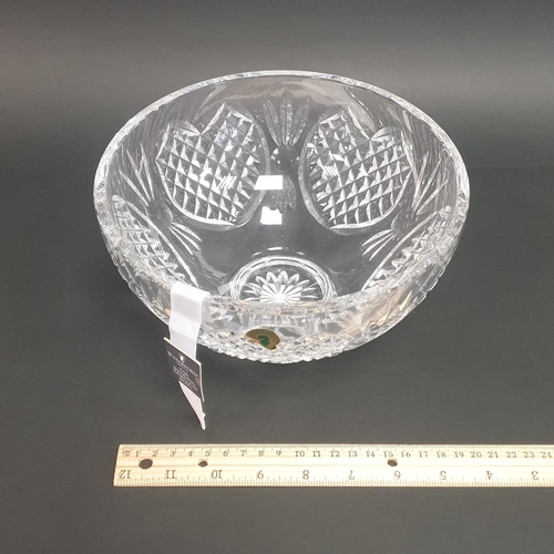 191 - Waterford Crystal Wedding Heirloom Bowl, Height 13cm x Diameter 20cm