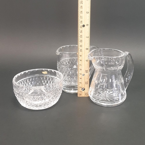 193 - Two Waterford Crystal Milk Jugs and a Sugar Bowl (Damaged)