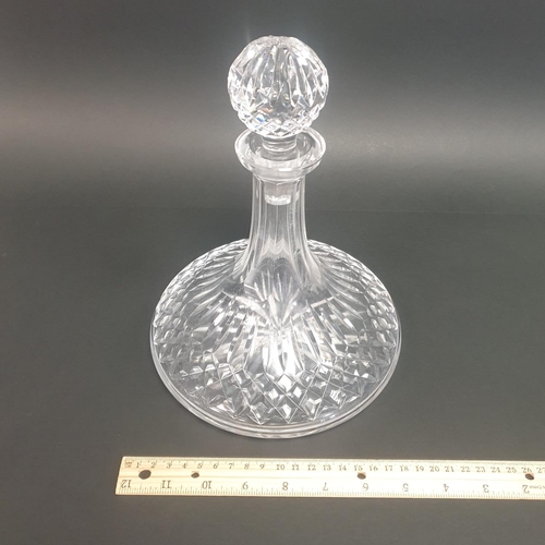 197 - Waterford Crystal Lismore Ship's Decanter, Height 25cm x Diameter 20cm