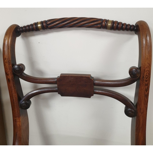 218 - Regency Mahogany Framed chair on Sabre
supports