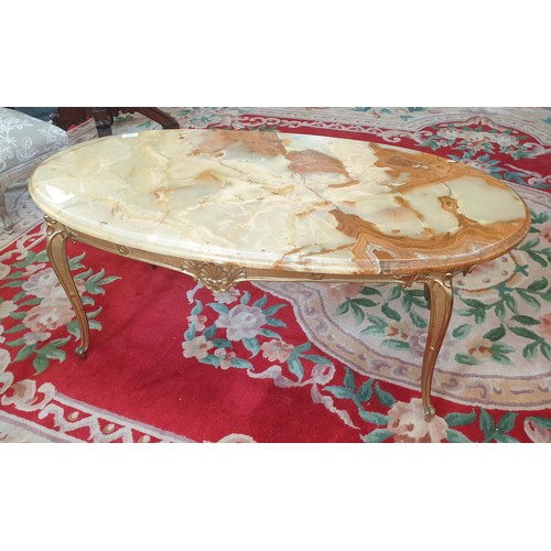 129 - Onyx Coffee Table, L: 100cm  x w: 51cm x h:43cm