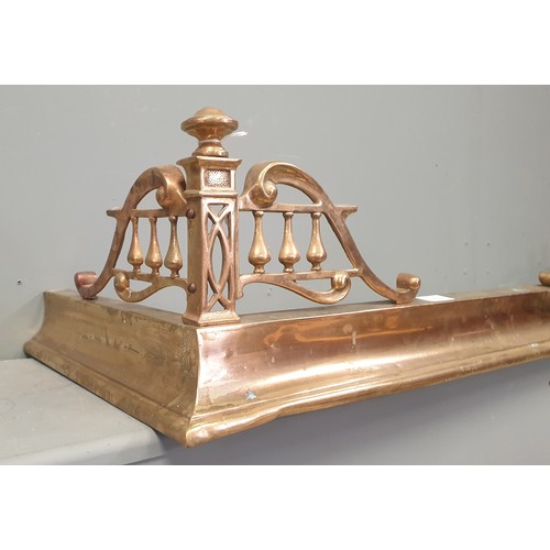 151 - Victorian Brass Fender, Inside Measurements 120 x 30cm, overall measurements 130 x 37cm