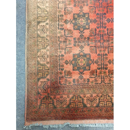 244 - Handwoven Red Ground Rug, L:200 x W:150cm