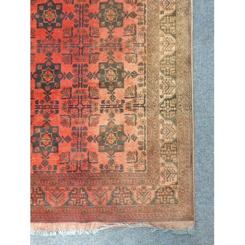 244 - Handwoven Red Ground Rug, L:200 x W:150cm