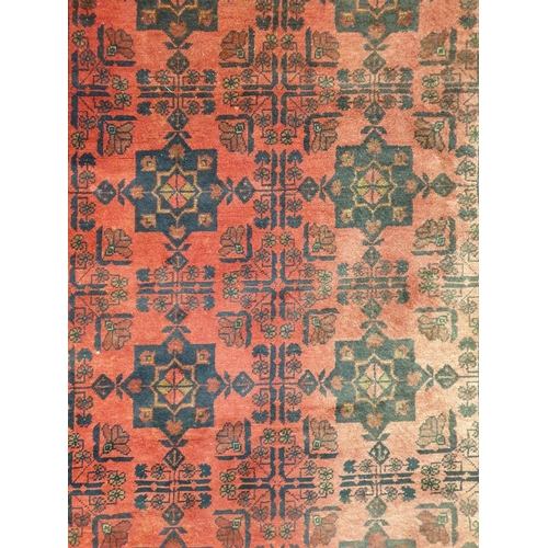 244 - Handwoven Red Ground Rug, L:200 x W:150cm