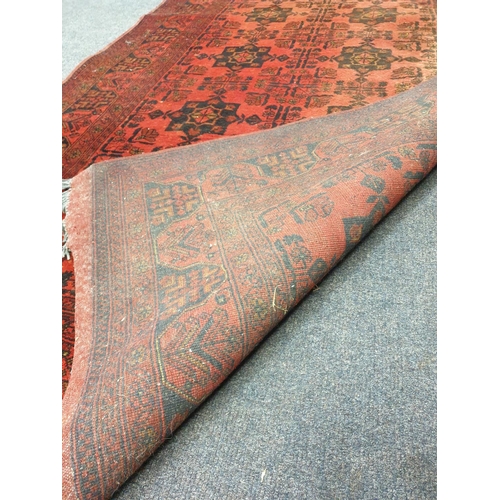 244 - Handwoven Red Ground Rug, L:200 x W:150cm