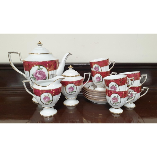 260 - Continental Fine Porcelain Part 15 Piece  Coffee Set