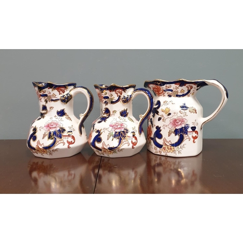 261 - Three Mason's Ironstone Mandalay Jugs, tallest 14cm