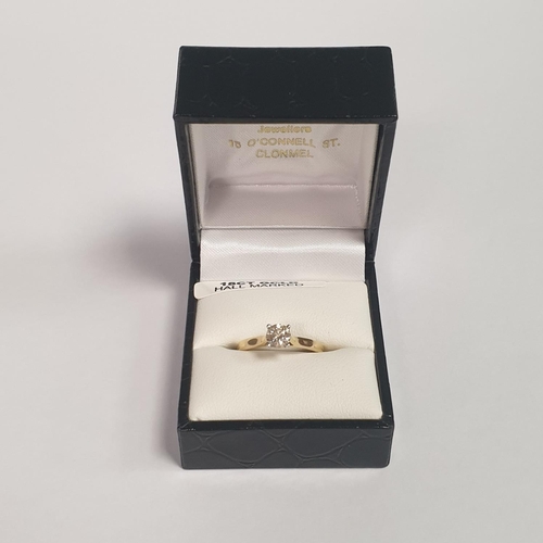 303 - Diamond Ring - Single Brilliant Diamond Claw Set in 18ct Gold on 18ct Yellow Gold Shank. Carat Weigh... 