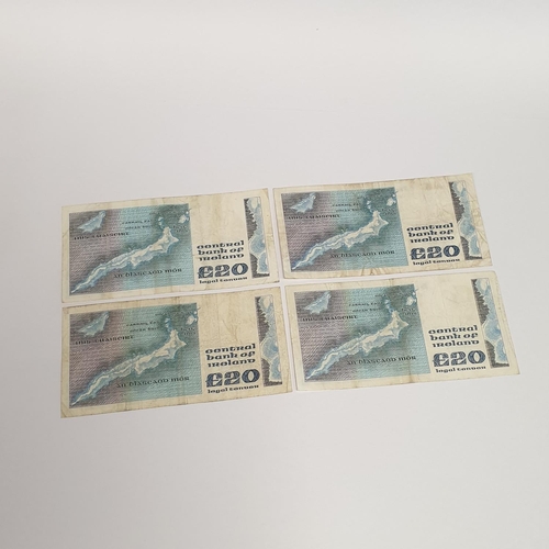 342 - Lot of 4x 1981 B Series £20 Notes