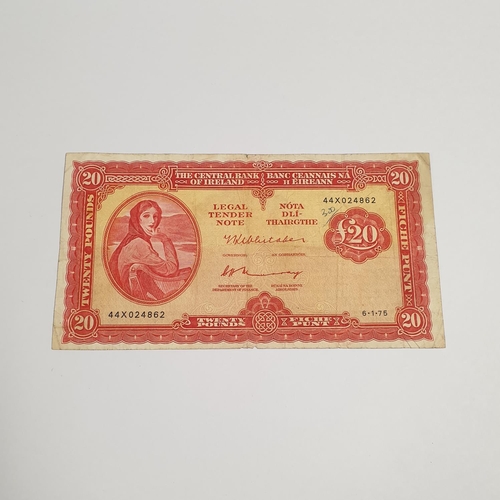 345 - Two 1975 £20 Lady Lavery Notes