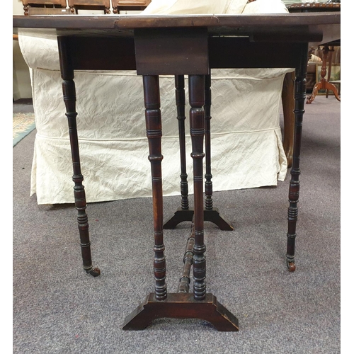 298 - Sutherland Mahogany Drop Leaf Table H: 60cm x W: 60cm L: 15cm (Closed) Open: 72cm