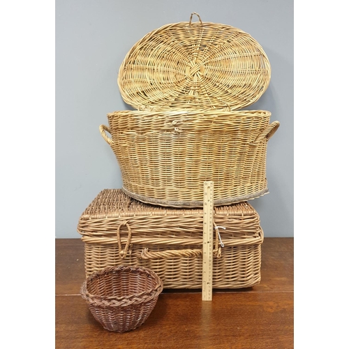 431 - Three Wicker Basket/ Hampers