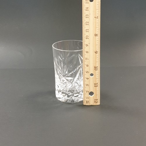 395 - Lot of 12x Crystal Glasses H: 8.5cm