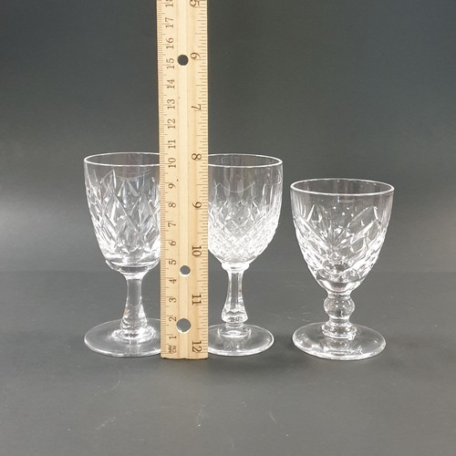 402 - Lot of 14x Crystal Glasses, sherry etc. tallest 10cm