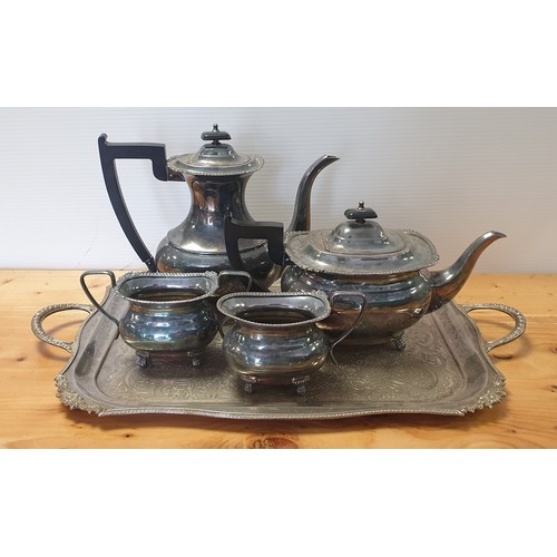 451 - 4 Piece EPNS Tea and Coffee Set on Tray