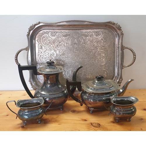 451 - 4 Piece EPNS Tea and Coffee Set on Tray