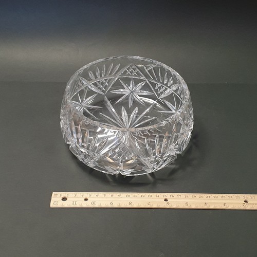 446 - Lot of 3x Crystal Cut Glass Bowls