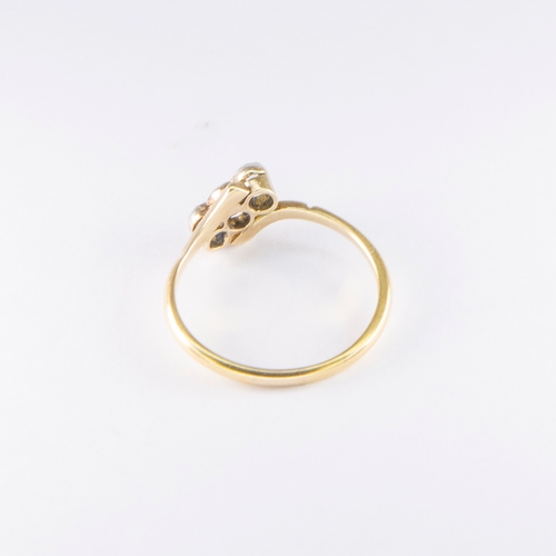 474 - 18ct Antique Diamond 3 Stone Ring, Size: P