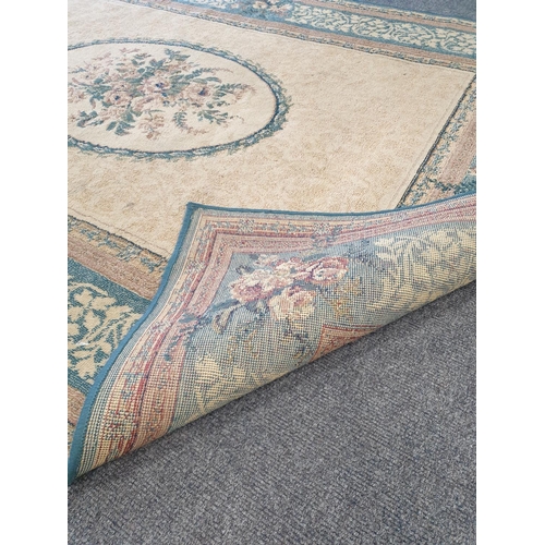 169 - Gold & Green Rug, L:230 x W:160cm