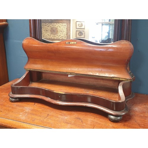 273 - Large Victorian Mahogany Dressing Table/Shaving Mirror, H:90 x W:70cm