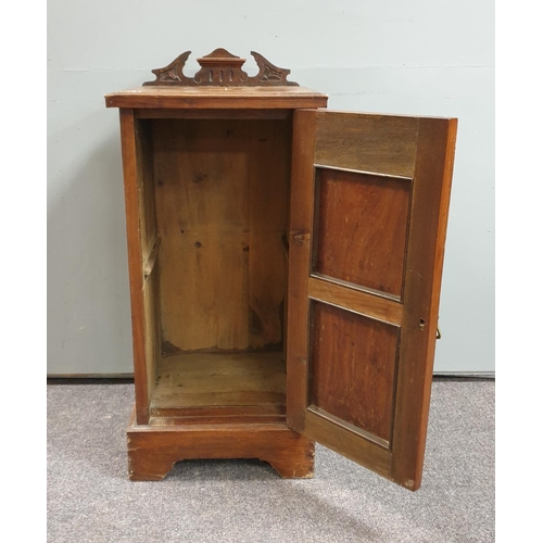 501 - Mahogany Locker with Carved Door