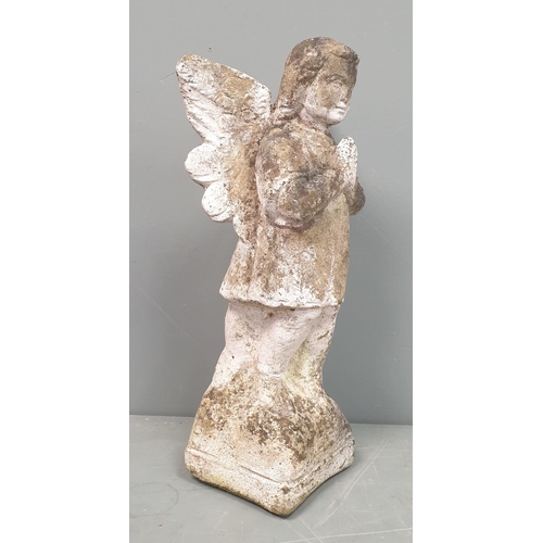 531 - Concrete Garden Angel Ornament, Height 46cm