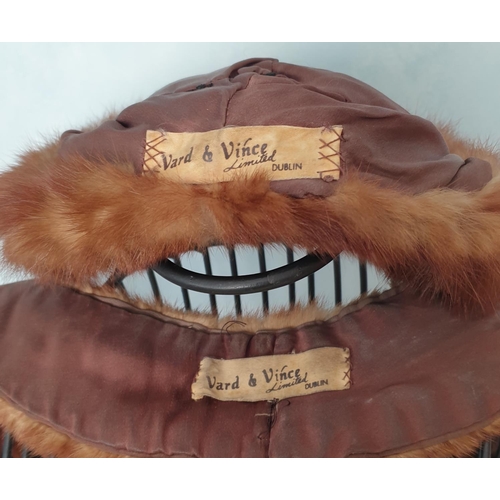 209 - Ladies Fur Hat and Stole by Vard & Vince Ltd. Dublin. Stole measures 38