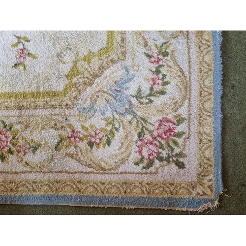 730 - Cream Rug with Floral Border, L:230 x W:170cm