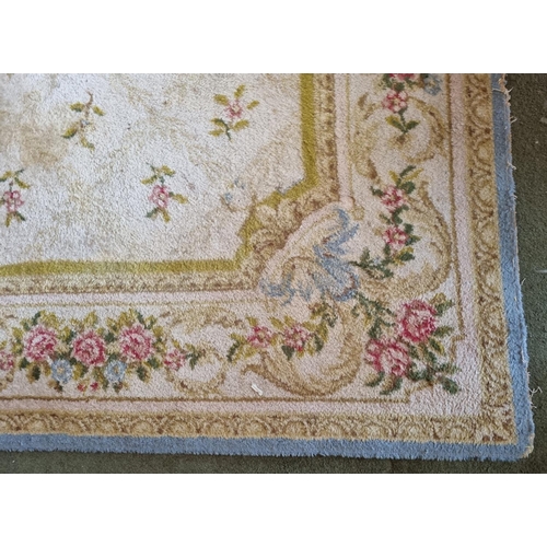 730 - Cream Rug with Floral Border, L:230 x W:170cm