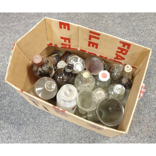 741 - Box of Assorted Vintage Chemist's Jars/Bottles