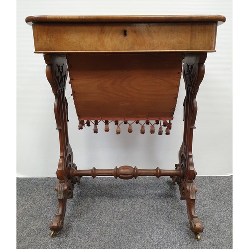 629 - Victorian Walnut Sewing Box