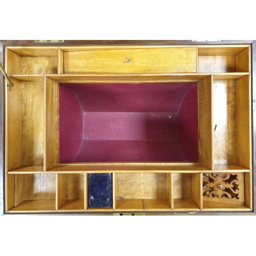 629 - Victorian Walnut Sewing Box