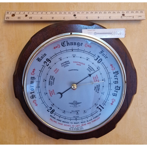 76 - Shortland Smiths Circular Barometer, Diameter 27cm