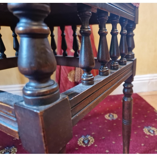 77 - Mahogany Piano Stool, H:53 x W:43 x D:35cm