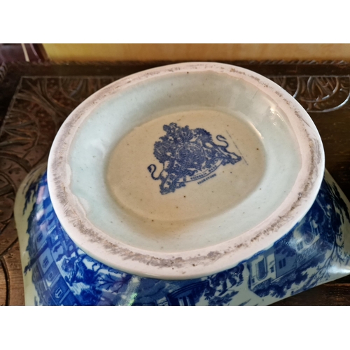 121 - Two Victoria Ware Ironstone Bowls, Largest H:31 x D:23cm