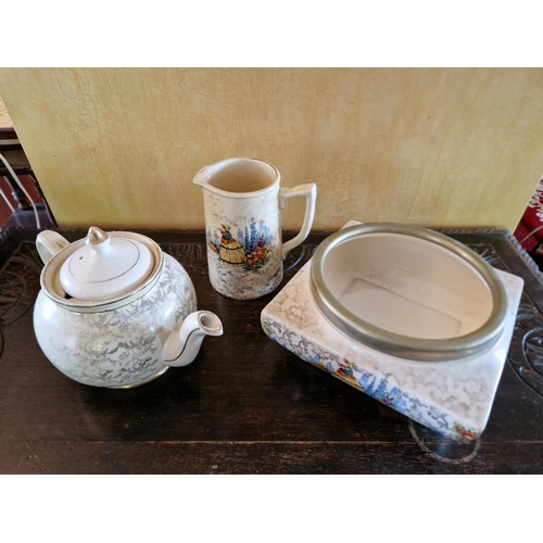 123 - Three Pieces of Sadler Ware Ceramics. Bowl Measures H:10 x W:19 x D:19cm