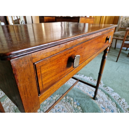 170 - Victorian Mahogany Table with Single Drawer on Brass Paw Feet