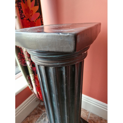 155 - Porcelain Column Pedestal, H:70 x W:25 x D:25cm