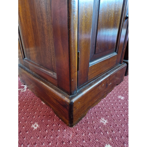 179 - Pair of Mahogany One Door, One Drawer Bedside Lockers, H:75 x W:40 x D:38cm