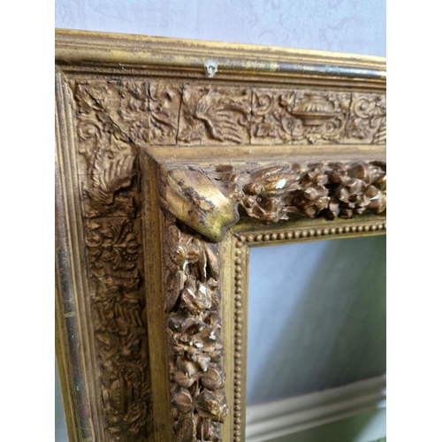 222 - Pair of Ornate Gilded Frames, H:51 x W:35cm