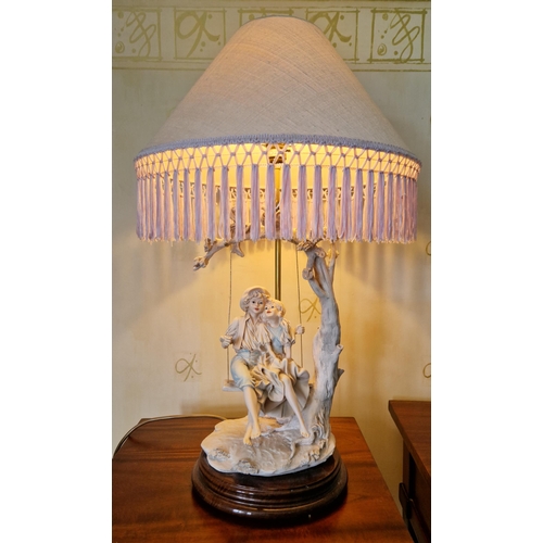 236 - Figurative Table Lamp with Shade, Height 64cm